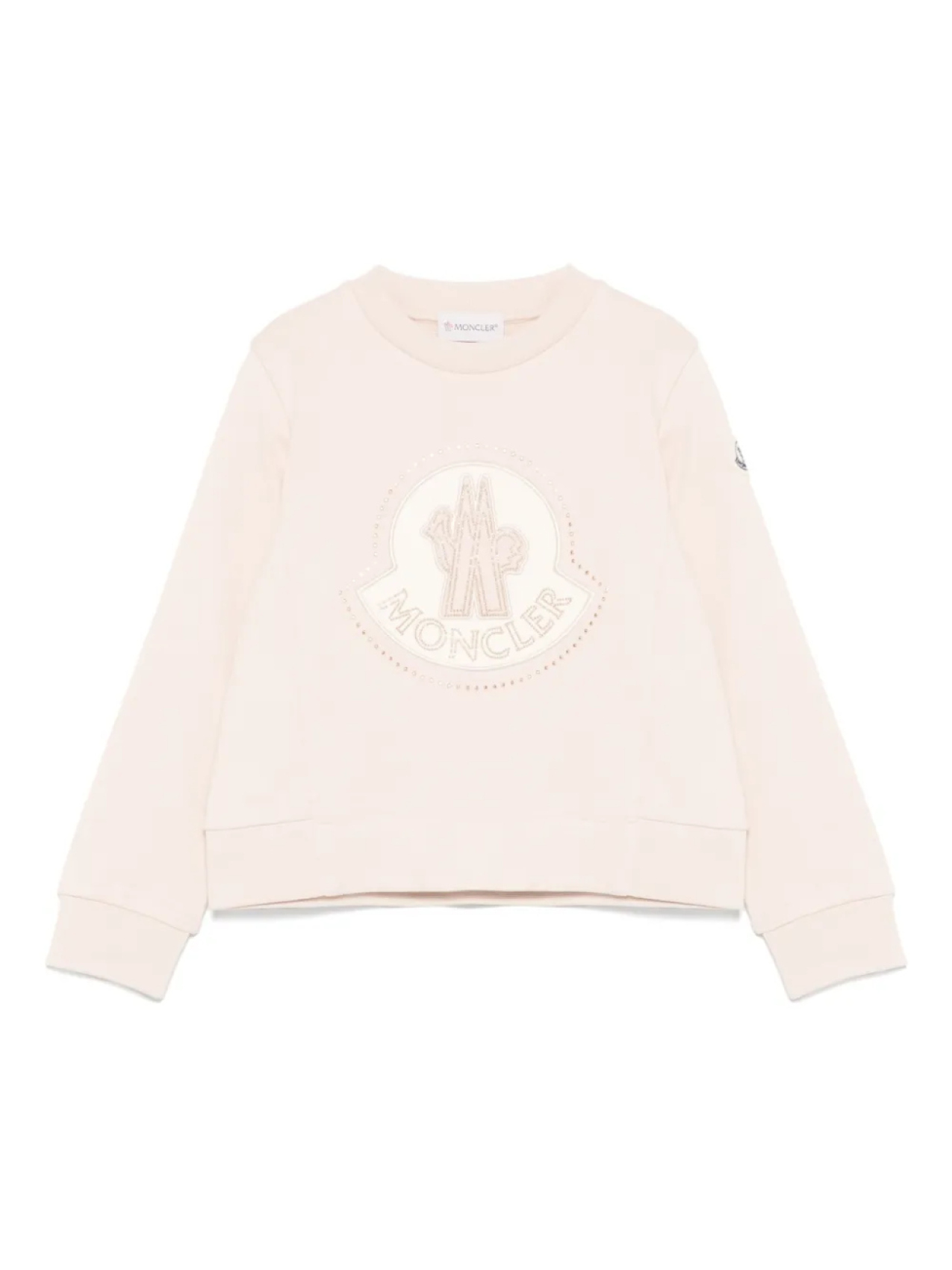 

Moncler Enfant толстовка с нашивкой-логотипом, розовый