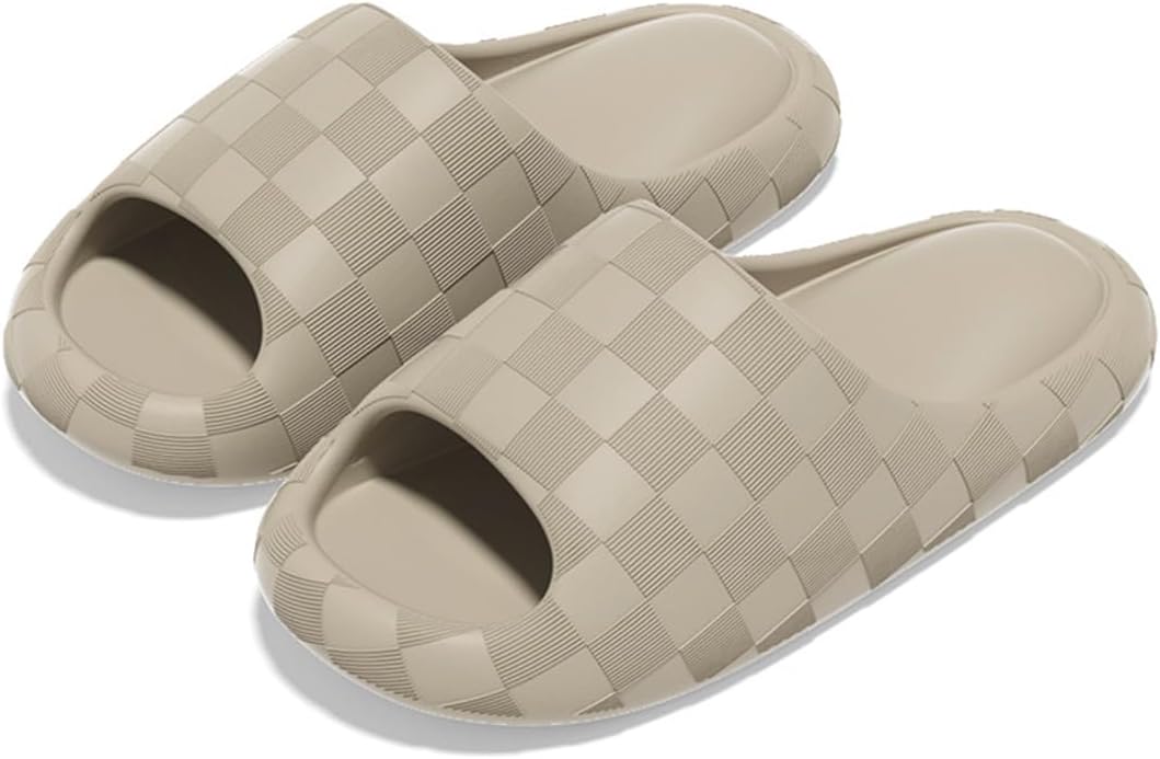 

Домашние тапочки для женщин и мужчин, тапочки для ванной, противоскользящие домашние туфли, шлепанцы для душа, тапочки для бассейна и пляжа Auxdiq, коричневый