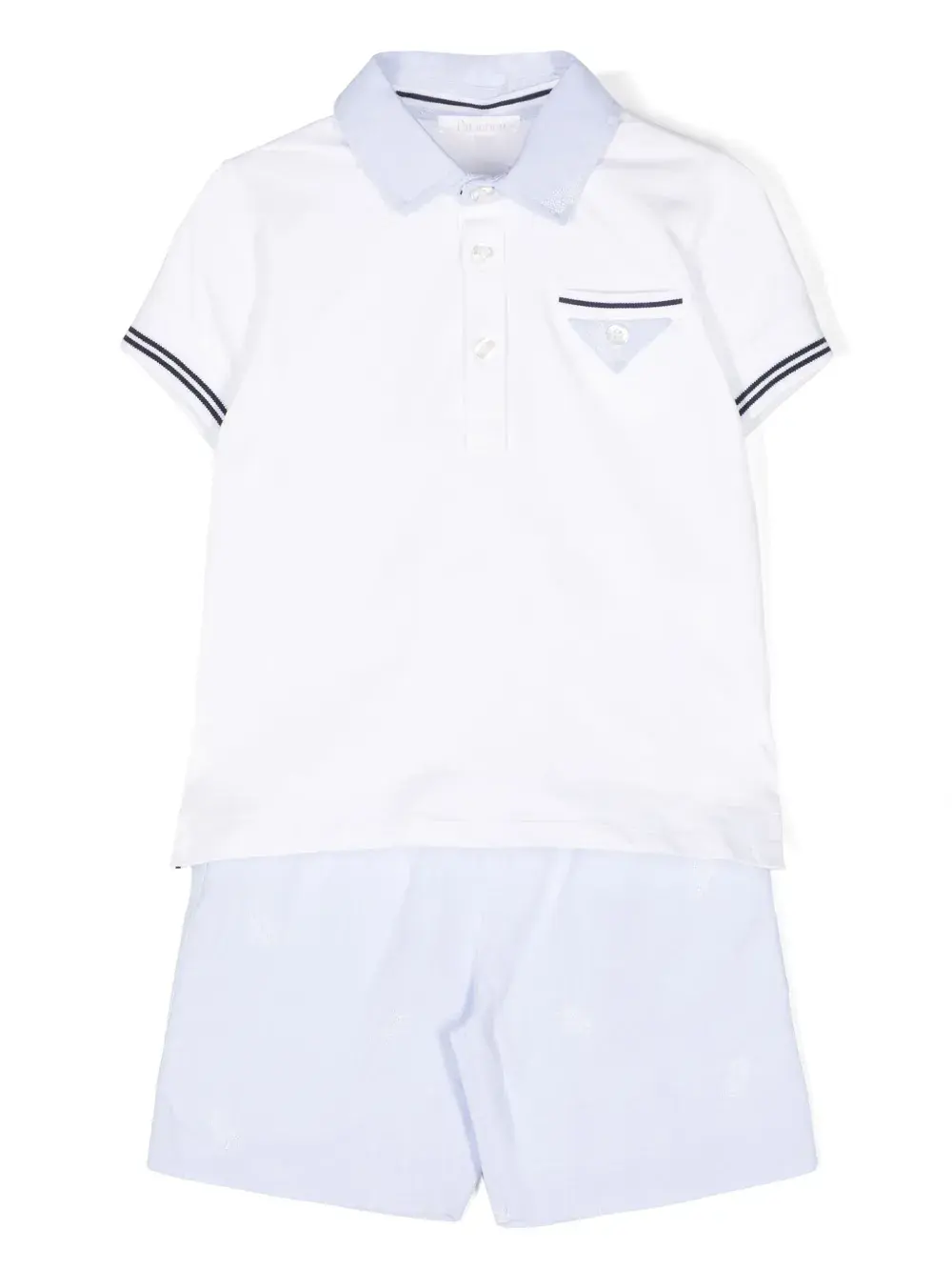 

Комплект из шортов и футболки с вышивкой Patachou, синий