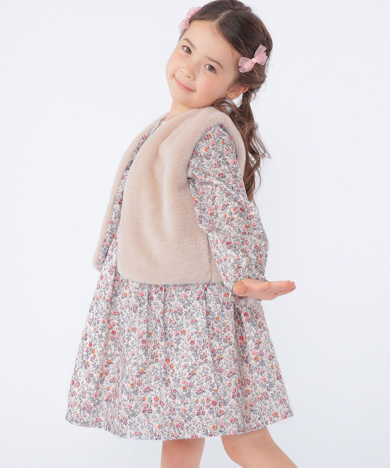 Детская футболка SHIPS: 100–140 см / Жилет Liberty из искусственного меха SHIPS KIDS, Beige — фото 3