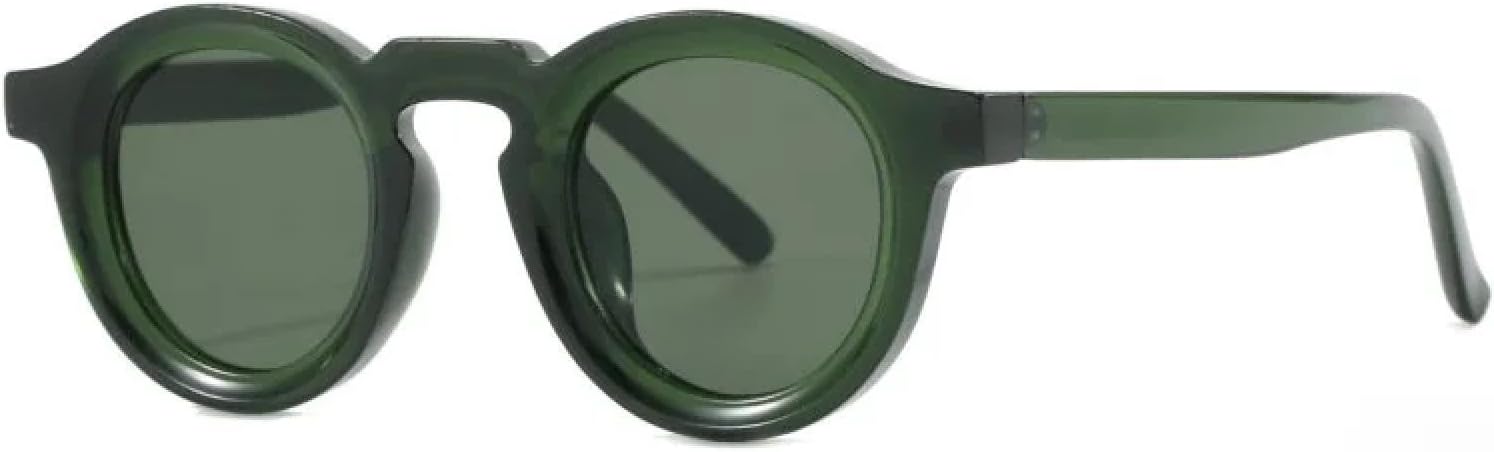 

Солнцезащитные очки с защитой от УФ-излучения UV400 | Круглая оправа в стиле панк с прозрачными линзами | Для женщин и мужчин, для занятий спортом на открытом воздухе и вождения DSVIGF, Green