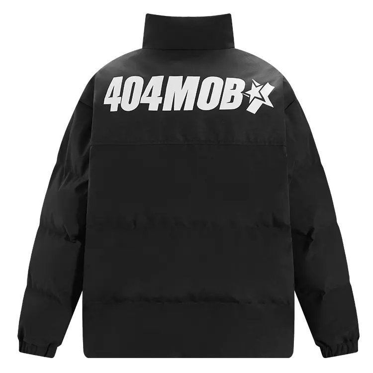 

404MOB GANG Стеганая куртка унисекс, Черный