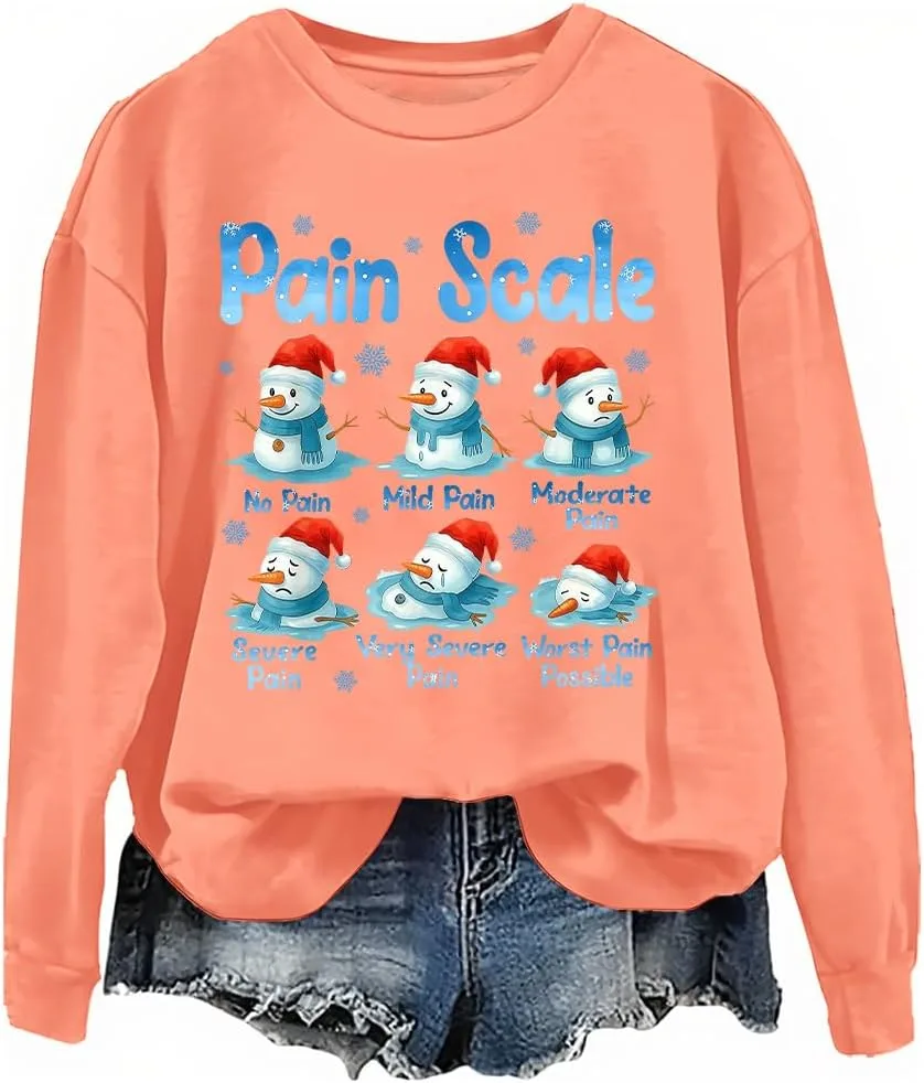 

Рождественский свитшот для медсестры с шкалой боли NACJOM