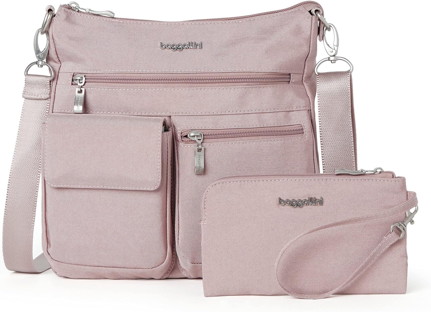 

Сумка Modern Everywhere Slim Crossbody Baggallini, цвет Blush Shimmer