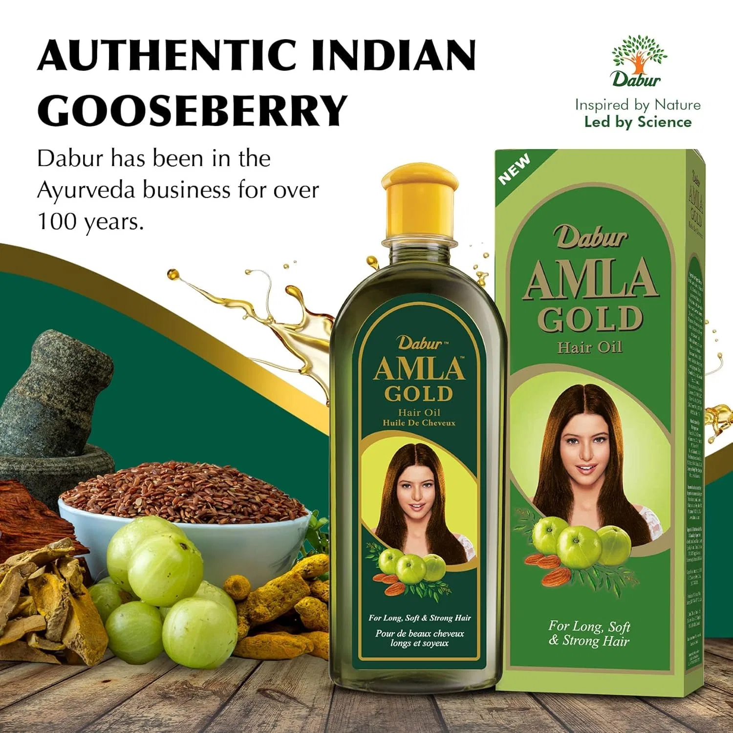 Масло для волос «Amla Gold» от Dabur, 300 мл Dabur — фото 3