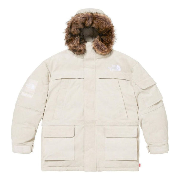 

Куртка x the north face fw23 week15 suede 600-fill down parka jacket 'beige' Supreme, бежевый