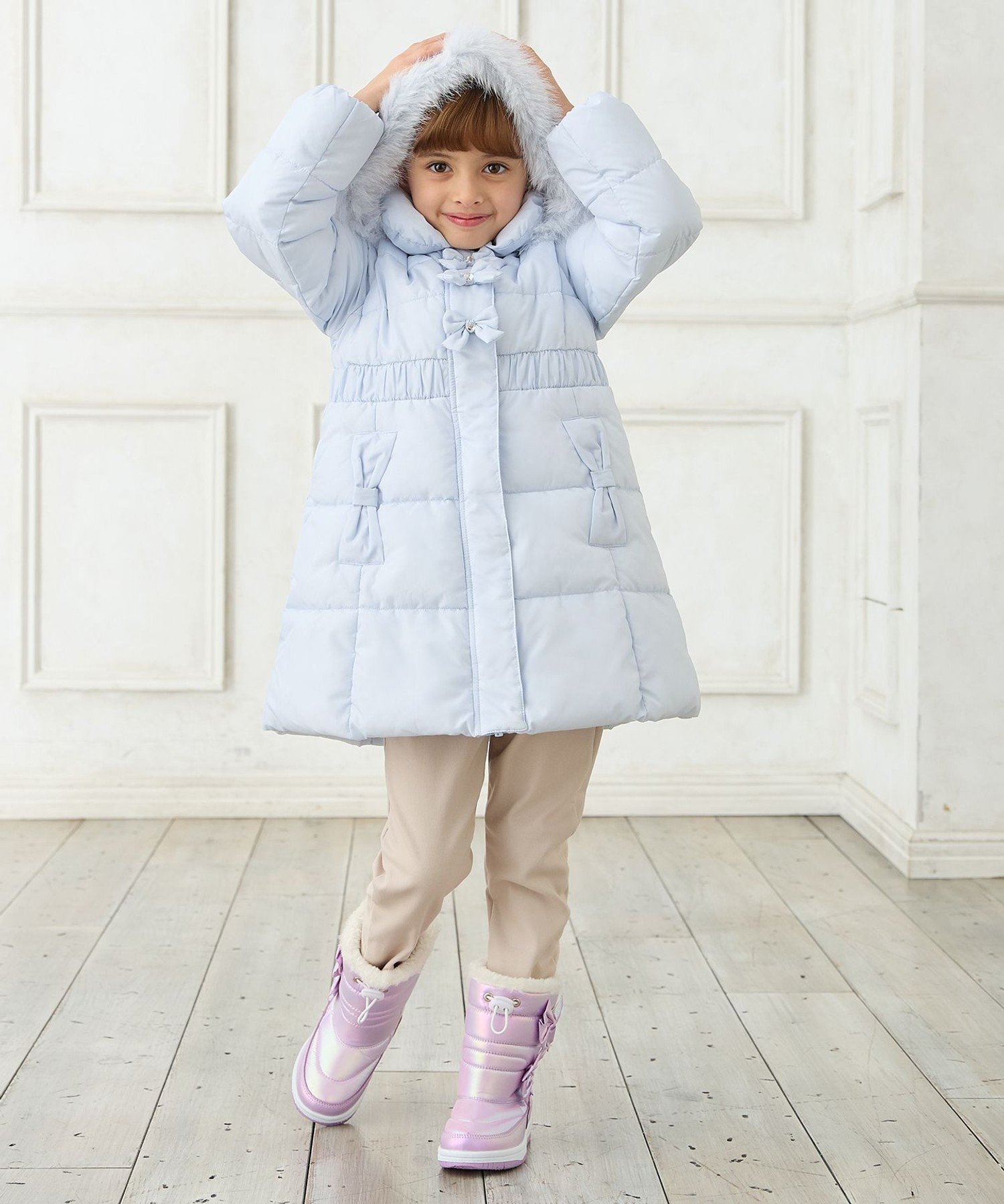 Женские штанишки на флисовой подкладке на 7 дней ANY KIDS, Milky Beige [033] — фото 2
