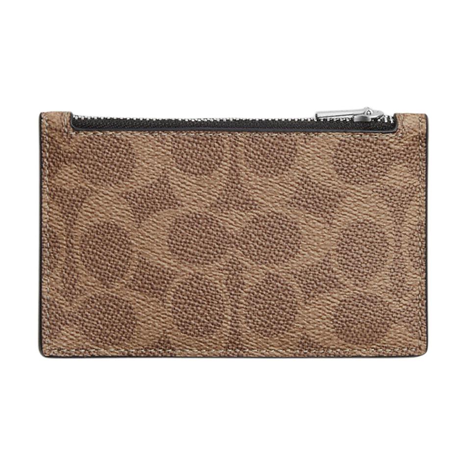 

COACH Мини-визитница из телячьей кожи для женщин Коричневая