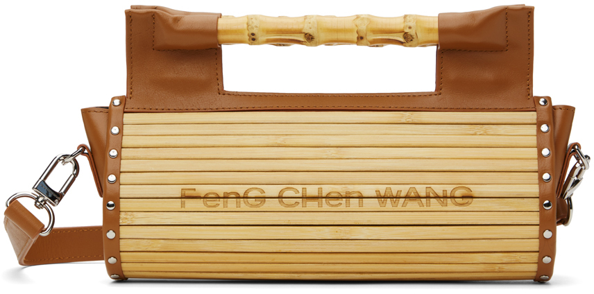 

Сумка бежевого цвета с корнями Feng Chen Wang