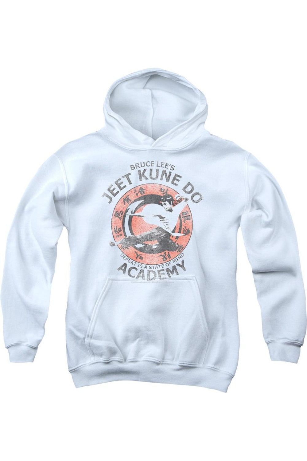 

Брюс Ли Джит Кун До Молодежная Толстовка с капюшоном Gildan, белый