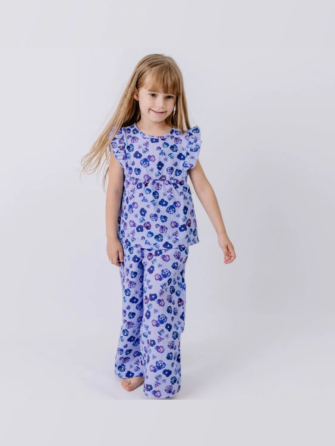 Обычные брюки 'Walkiddy - Purple Violas Pants' Walkiddy, Lilac — фото 2