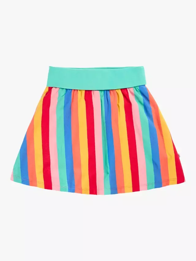 Детская хлопковая юбка-шорты Alba в полоску Frugi