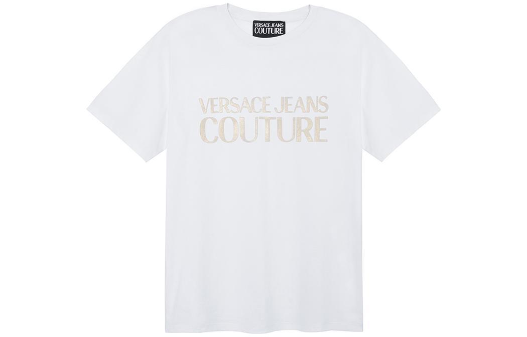 

Футболка с принтом логотипа VERSACE JEANS COUTURE, белый