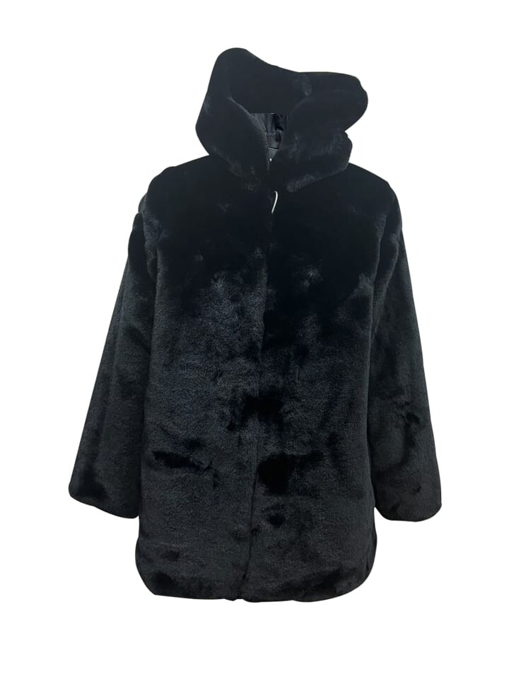 

Куртка GINI LONDON Gini Hooded Long Sleeve Faux Fur, черный
