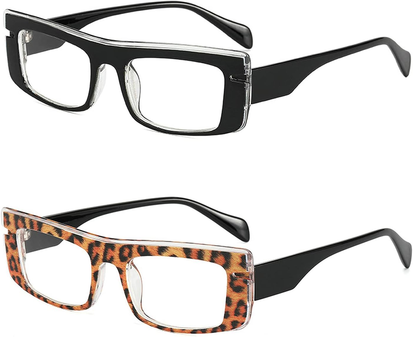 

Новые женские солнцезащитные очки в винтажном стиле, прямоугольной формы, ретро-дизайн, очки-«кошачий глаз», водительские очки, 2021 год COTIA, Black Transparent&leopard