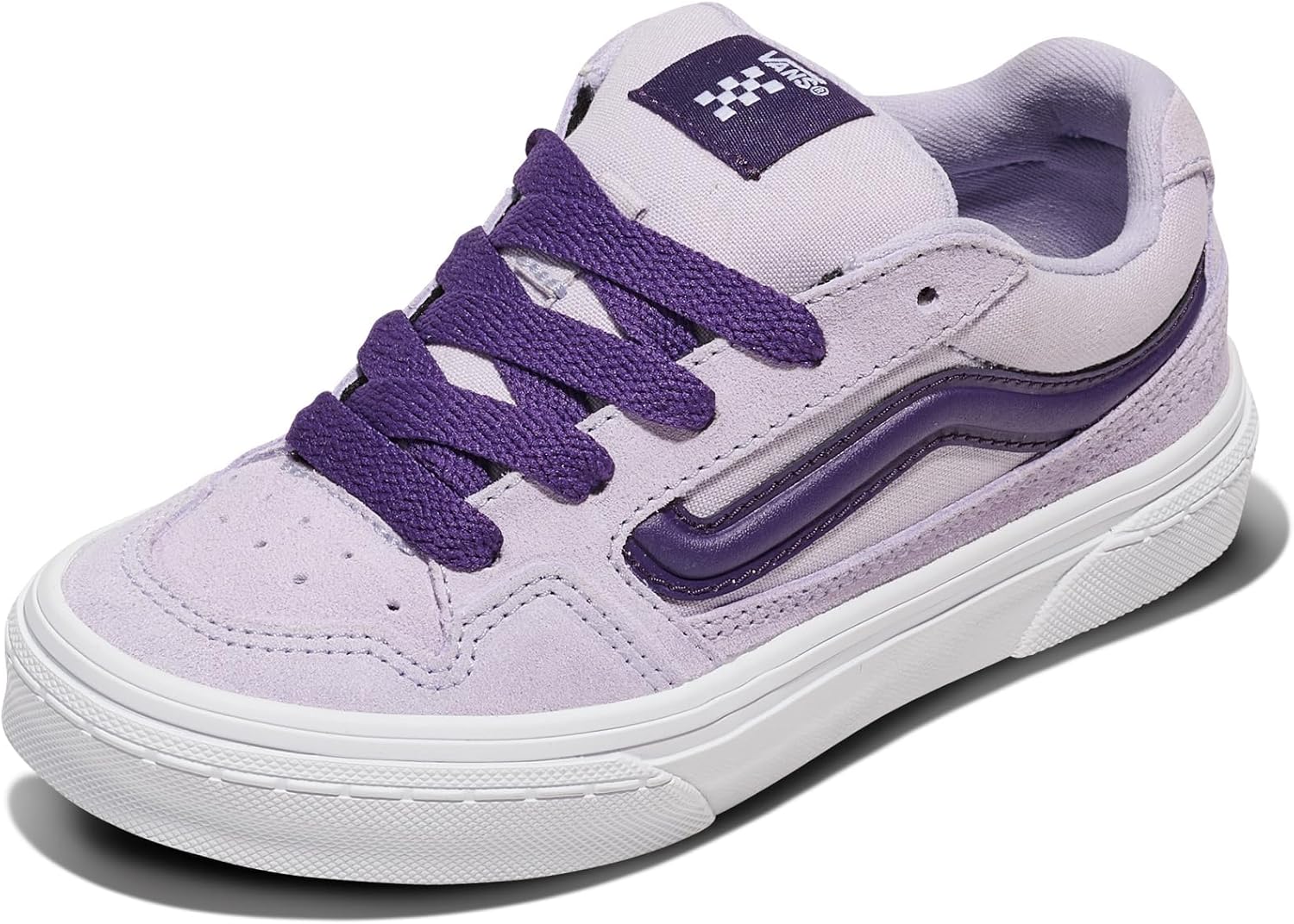 

Vans Unisex-Child Caldrone Shoe | Модель для мальчиков и девочек, низкие модные кроссовки, массивный ретро-стиль, 2-Tone Canvas/Suede Lilac Mist