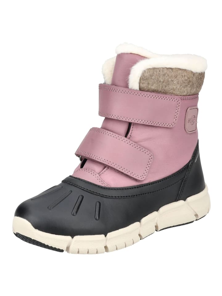 

Высокие ботинки до щиколотки Geox, цвет schwarz/rosa