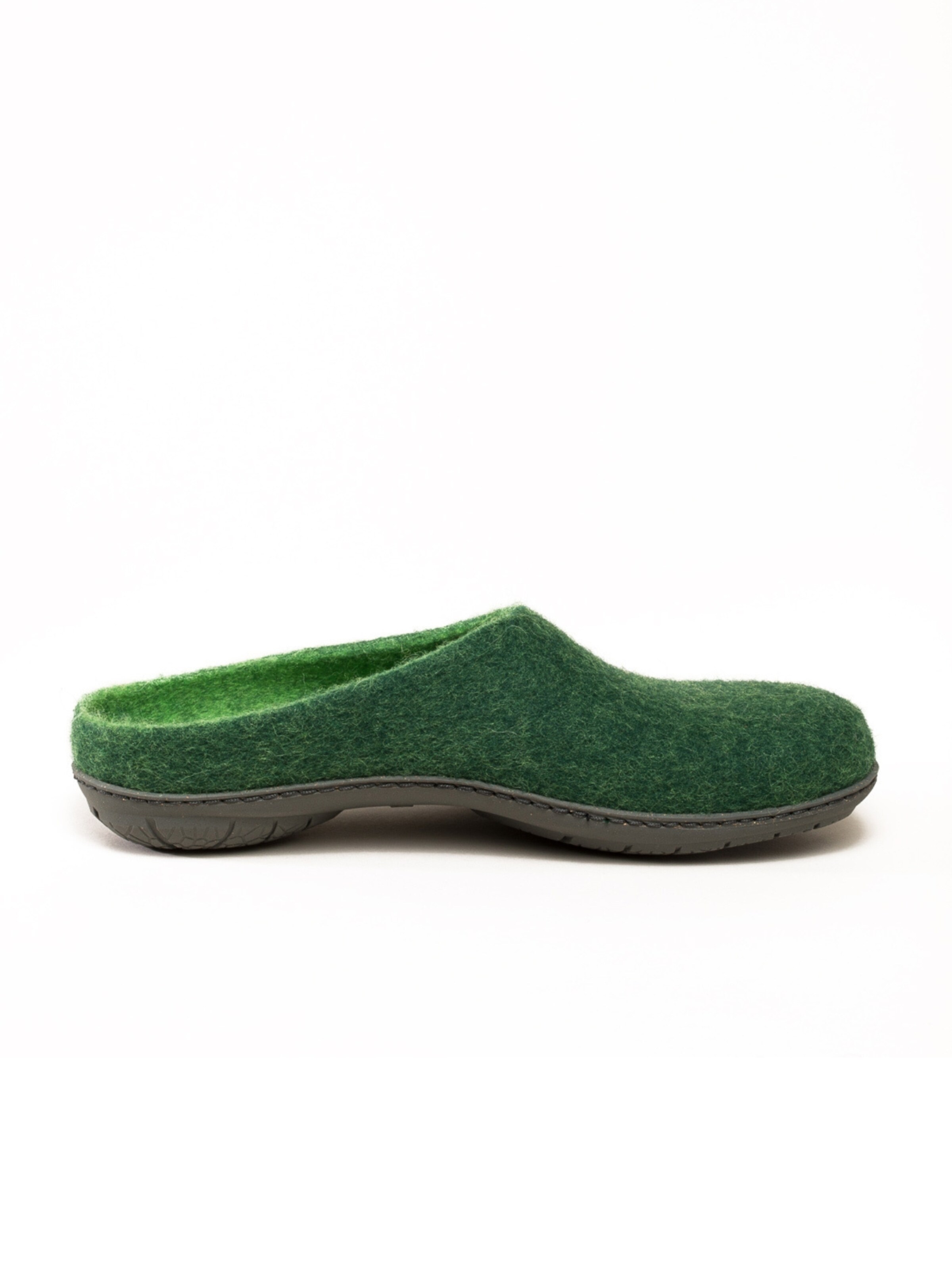 Тапочки 'Filzpantoffel Magicfelt 736' в темно-зеленом цвете — фото 3