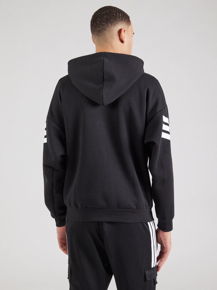 Спортивная толстовка с капюшоном на молнии ADIDAS SPORTSWEAR FI, черный — фото 4