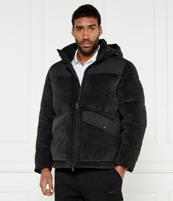 

Бархатная куртка в коже Regular fit Boss Orange, черный
