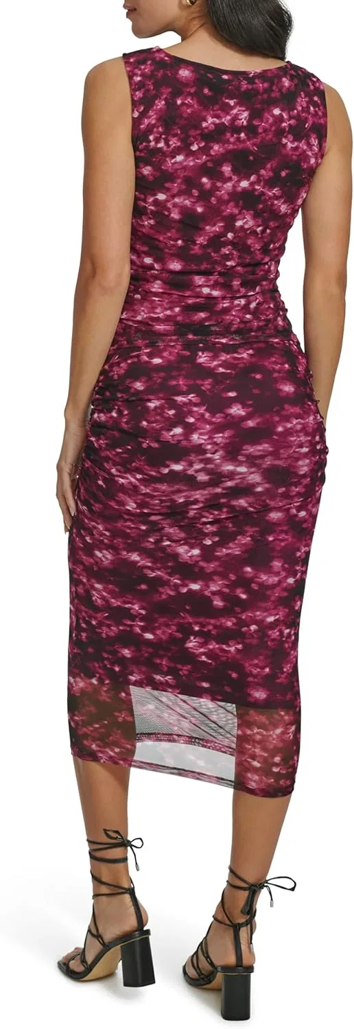 Блуза sleeveless knit ruched, Calvin Klein, черный — фото 4