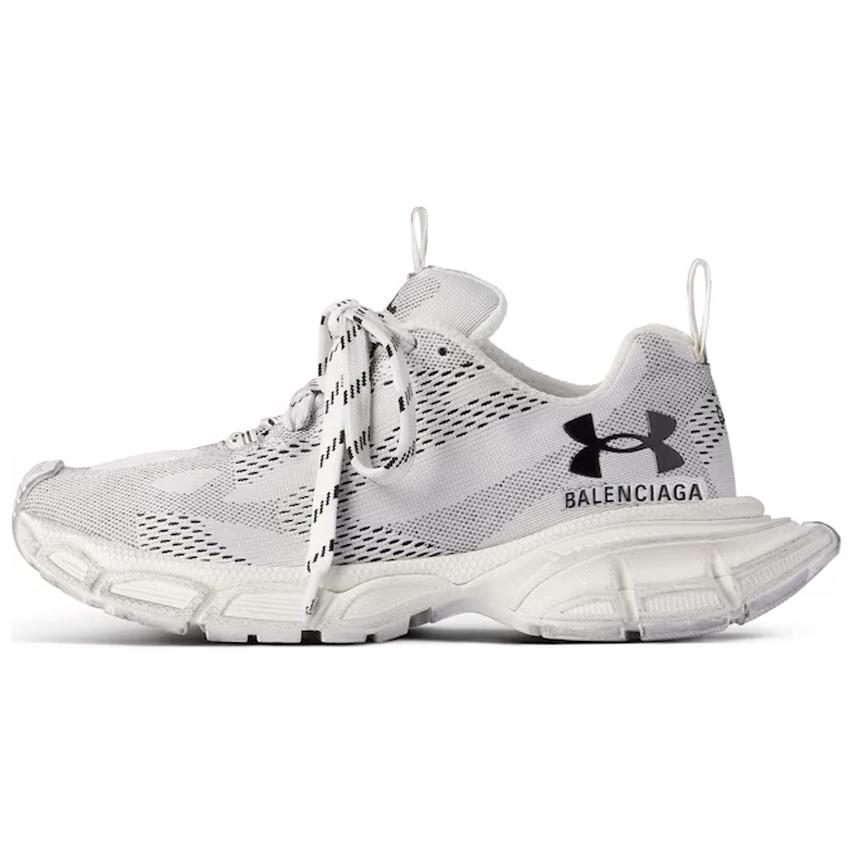 Balenciaga Низкие повседневные кроссовки Under Armour x 3XL, женские, белые