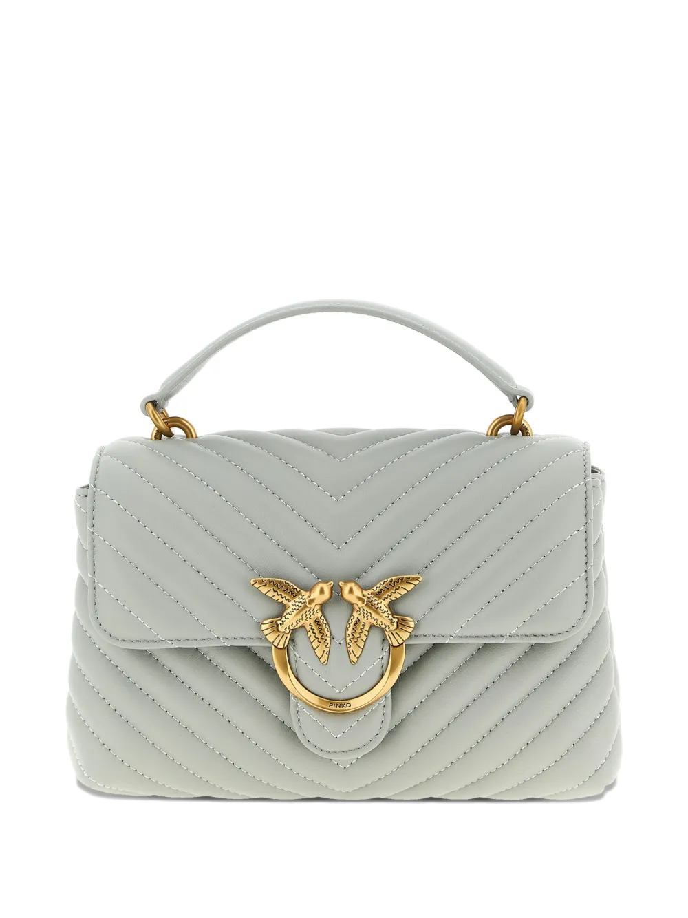 

Мини-сумка-тоут Lady Love Puff стеганая Pinko, серый