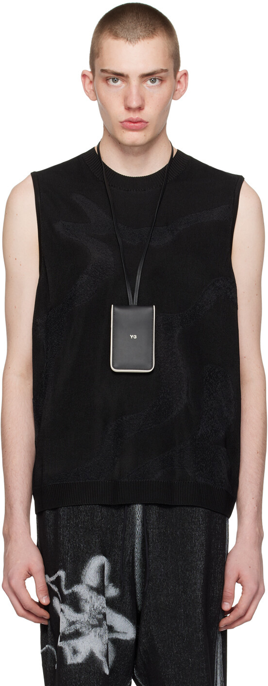 

Черный жаккардовый жилет Y-3, цвет Black