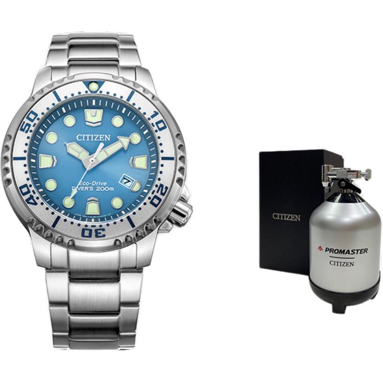 

CITIZEN Часы Glacier Collection Solar Quartz Movement Stainless Steel Strap Watch Unisex Blue Dial
