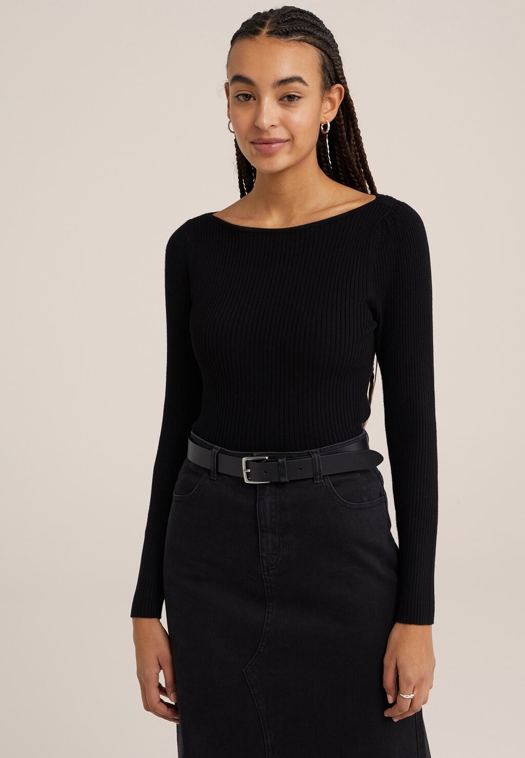 

Вязаный свитер WE Fashion, цвет black