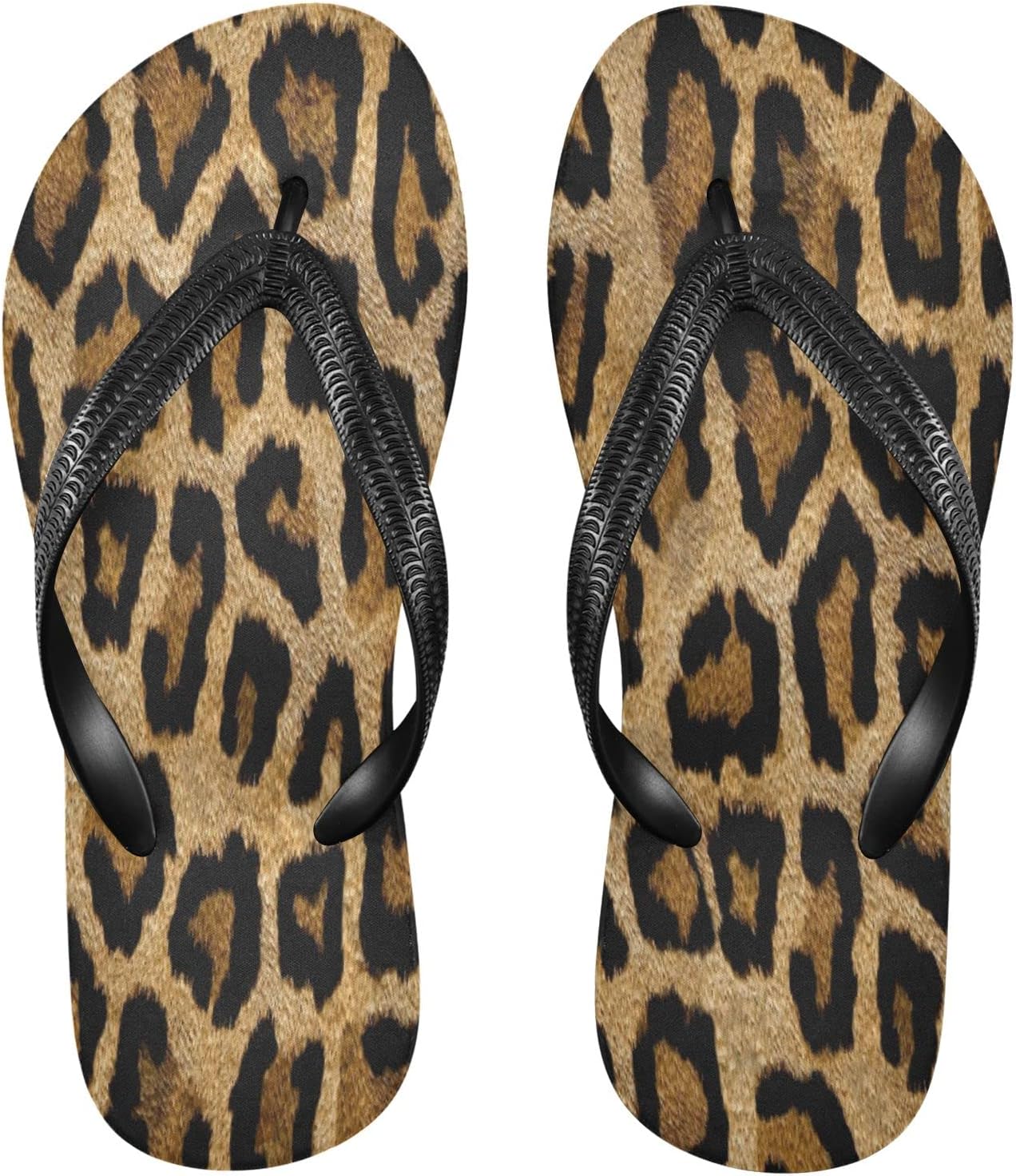 

Женские вьетнамки с леопардовой шкурой, текстура животного, африканский стиль, летние пляжные сандалии, повседневные шлепанцы, удобные для душа, нескользящие водные сандалии, обувь XL Eionryn, X-Large Multicoloured