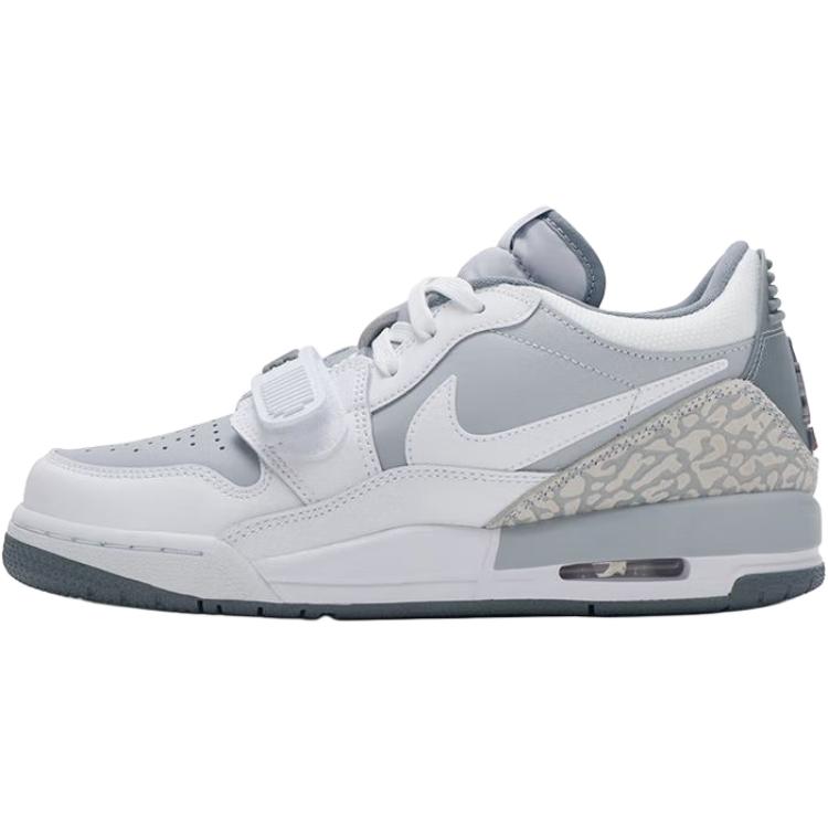 Jordan Air Legacy устойчивые к истиранию дышащие низкие детские баскетбольные кроссовки White Unisex — фото 3