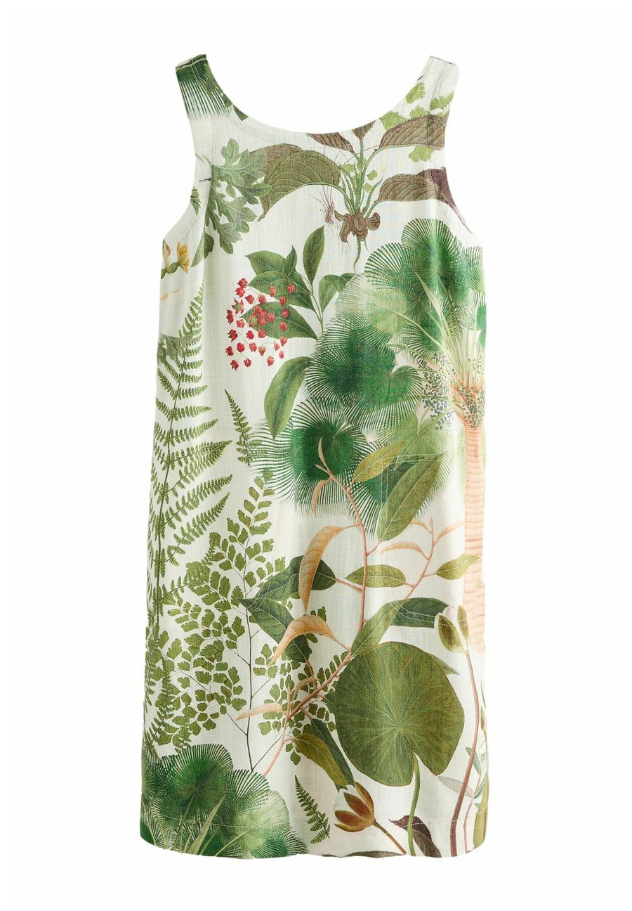 

Платье Next SLEEVELESS SCOOP BACK MINI, Cream And Green Palm Floral Kew Collection/Beige