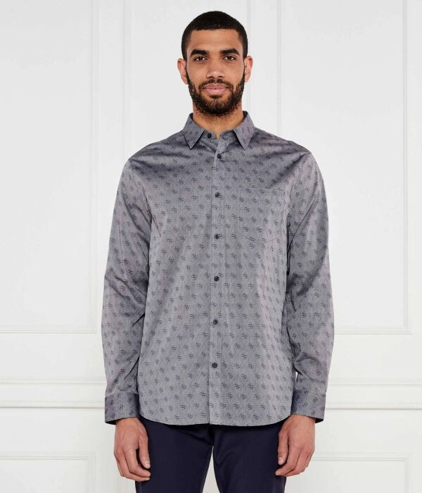 

Рубашка Regular fit Guess Jeans, серый
