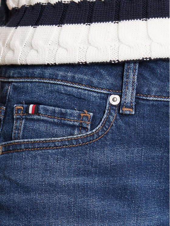 Облегающие джинсы WW0WW45684 Tommy Hilfiger, синий — фото 4