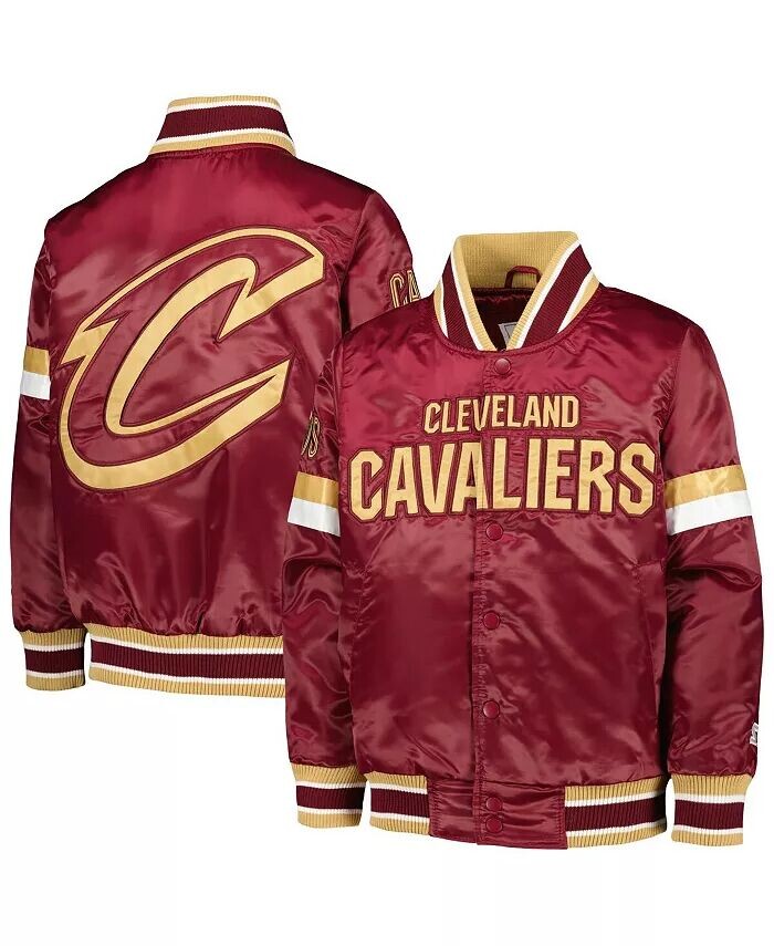 

Атласная куртка на кнопках Big Boys Wine Cleveland Cavaliers Home Game Varsity Starter, фиолетовый