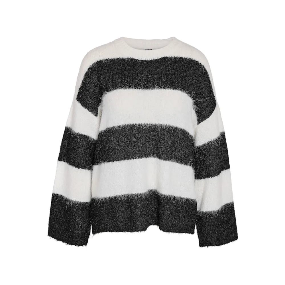 

Свитер Noisy May Sutton Oversized, черный/белый