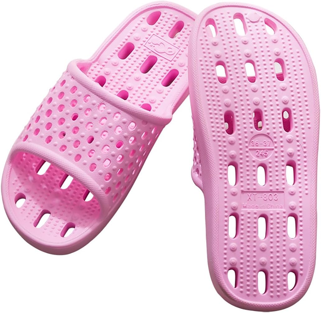 

Душевые тапочки Cliont для женщин и мужчин, шлепанцы для душа, для бассейна, нескользящие, для ванной, летние пляжные обувь, розовый