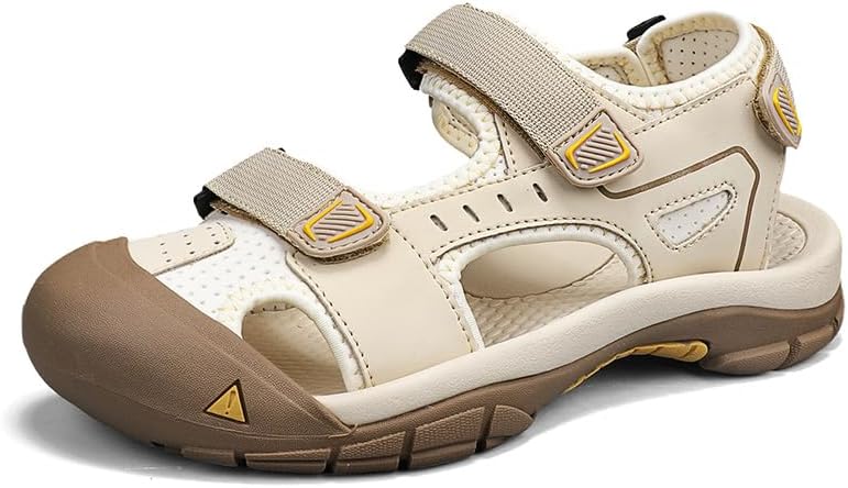 

Мужские сандалии Asifn с закрытым носком, легкие дышащие пляжные туфли-фишеры для летнего отдыха и спорта, белый