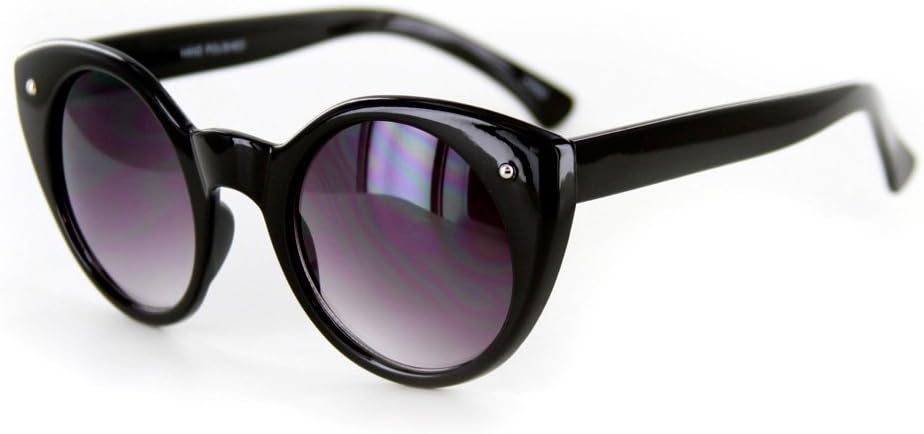 

Солнцезащитные очки в стиле «ретро-кошачий глаз» с большими линзами, выполненные в винтажном стиле, обеспечивают 100% защиту от УФ-излучения Big Planet Sunglasses, Black W/ Smoke