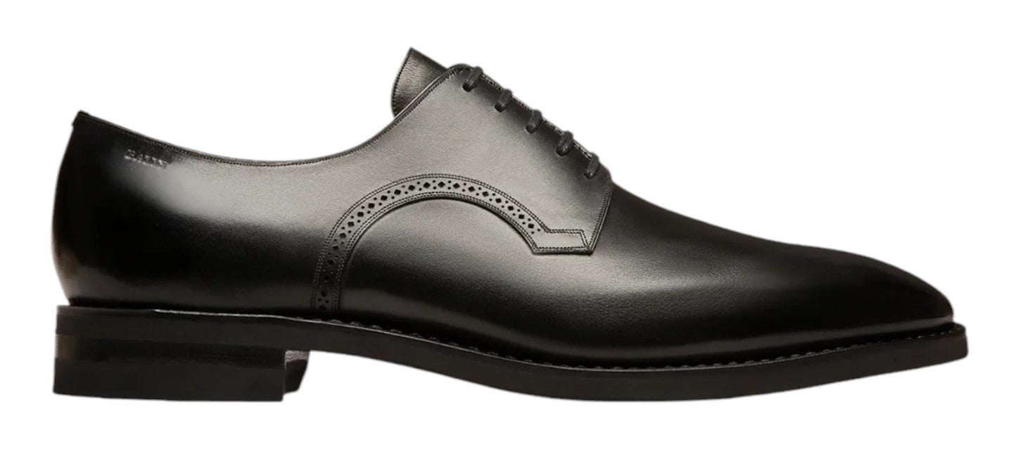

Мужские туфли дерби Bally Scrivani 6193768 из блестящей черной телячьей кожи