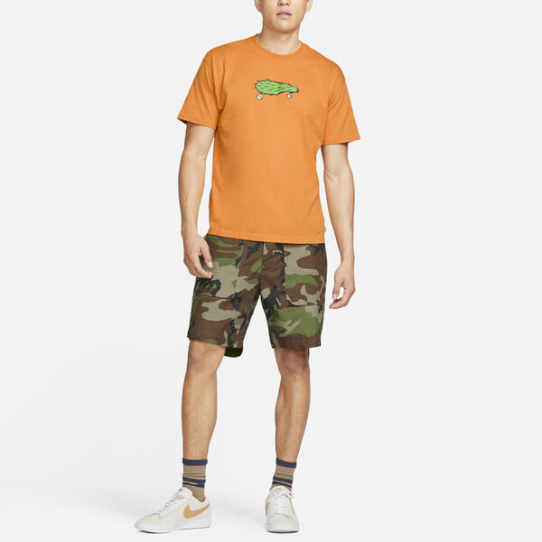 Футболка Men's Nike SB Cactus Printing Skateboard Round Neck Short Sleeve Yellow T-Shirt, мультиколор — фото 3