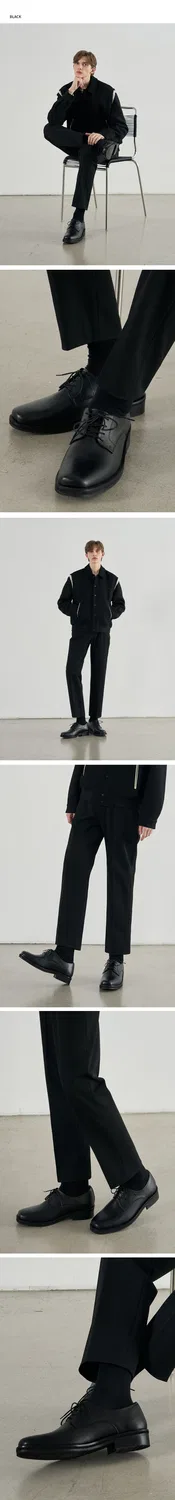 Мужские чёрные дерби Square Toe Mono от Drawfit — фото 4