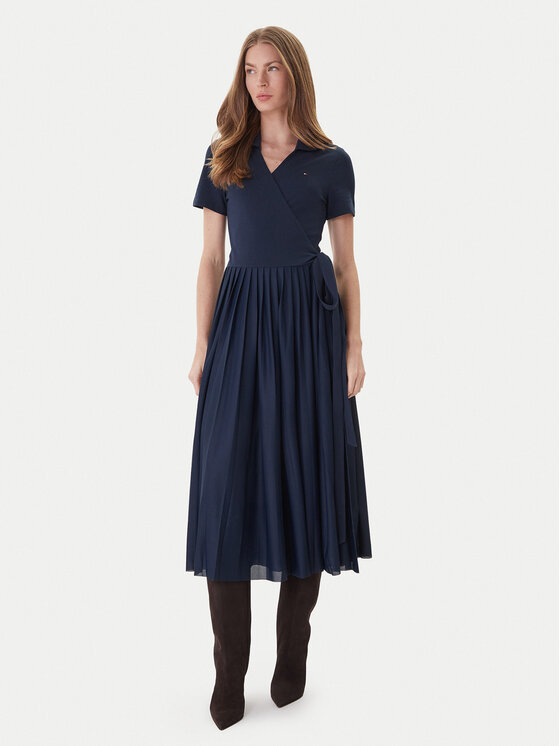 Повседневное платье regular fit 1985 WW0WW45733 Tommy Hilfiger, синий