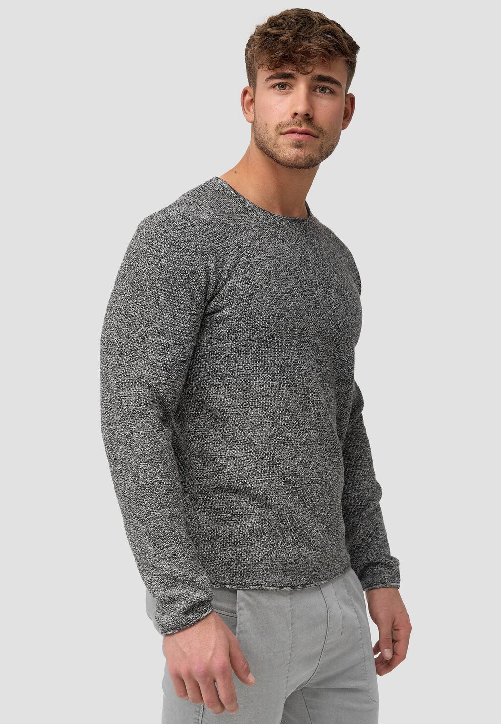 

Вязаный свитер LOAKIM INDICODE JEANS, цвет charcoal mix