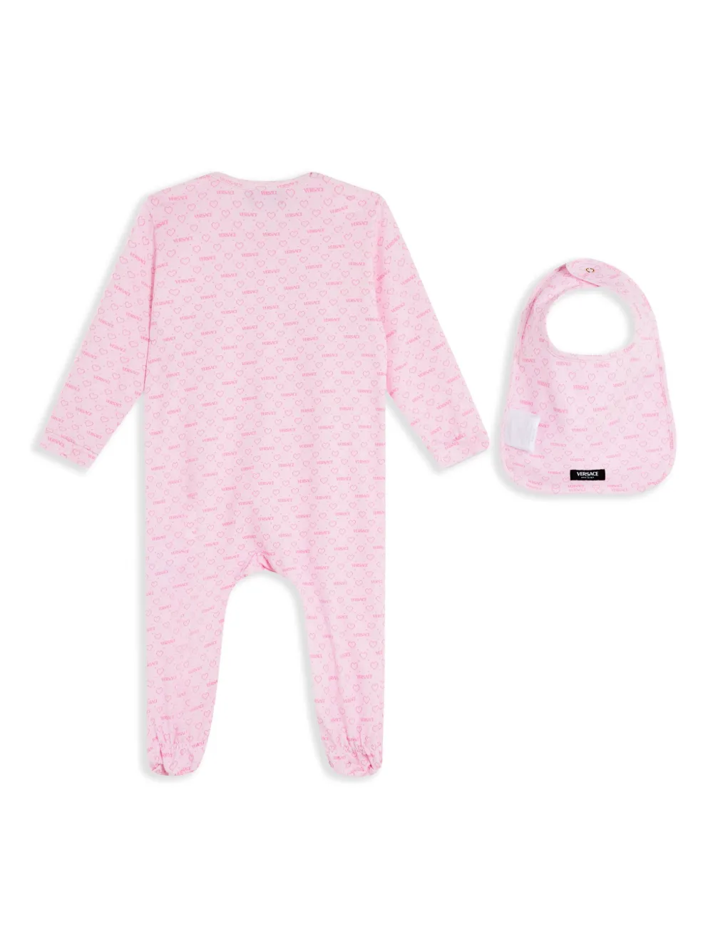 Комплект для новорожденного с логотипом Versace Kids, розовый — фото 2