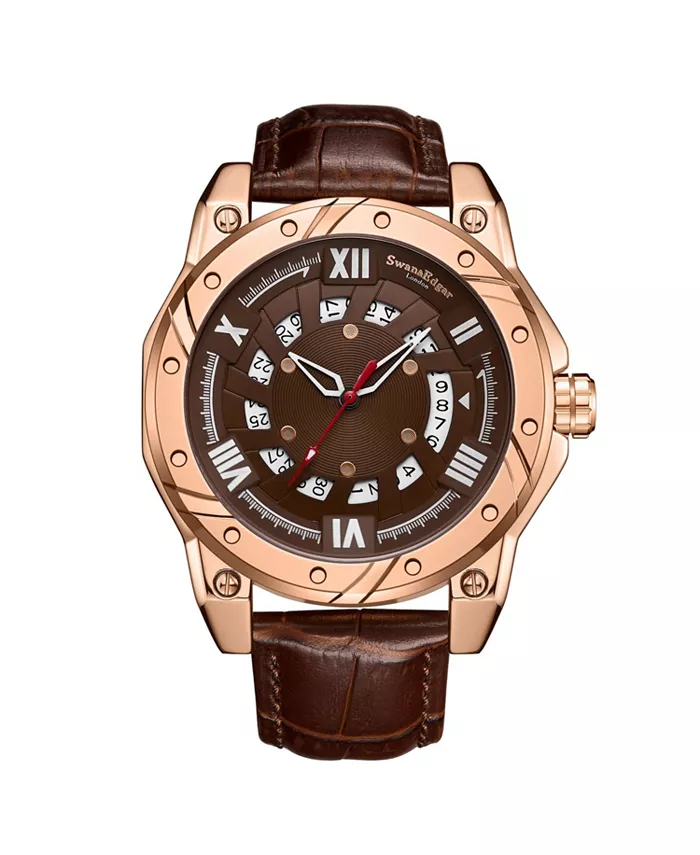 

Часы SE1642 Swan & Edgar Hand Assembled Engineer Automatic Brown Swan and Edgar, коричневый