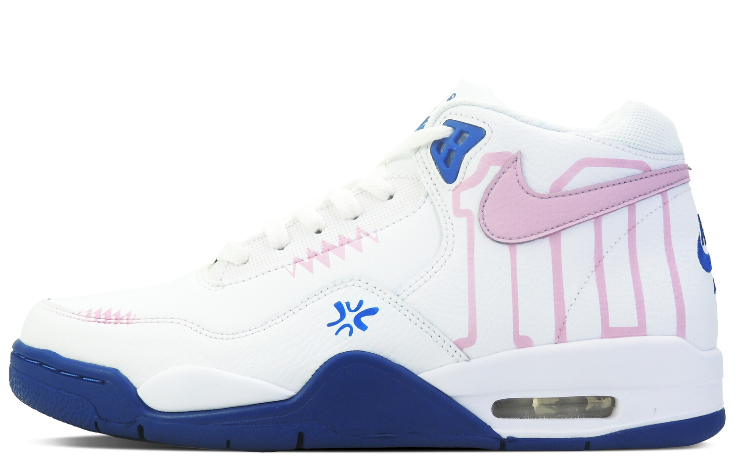 

Кроссовки Nike Flight Legacy Vintage Basketball Shoes Men Mid-top Blue/White/Pink, синий/белый/розовый