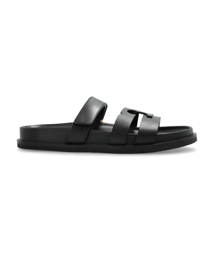 Кожаные тапочки ines Tory Burch, черный