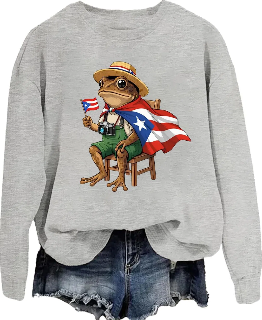 Толстовка и толстовка Coqui Frog Puerto Rico Puerto Rico Рубашка Coqui Frog для женщин и мужчин — фото 4